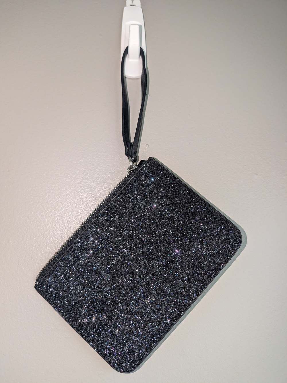 Glitter Wristlet Clutch - Black Sparkle